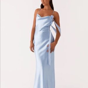 Two blue satin Peppermayo dresses!